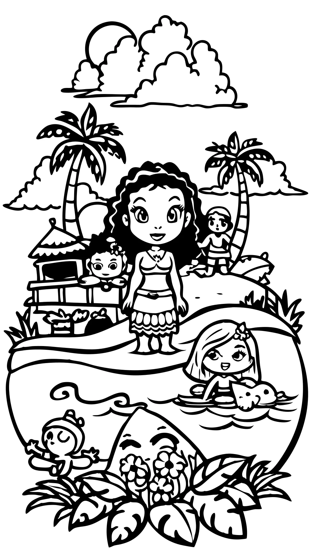 free printable moana coloring pages